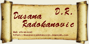 Dušana Radokanović vizit kartica